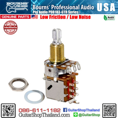 พอทตัดคอยล์ BOURNS Pro Audio PDB183 500KB Push/Pull 18-Split Shaft พอทตัดคอยล์ BOURNS Pro Audio PDB183 500KB Push/Pull 18-Split Shaft