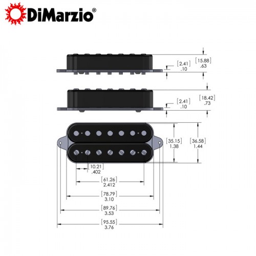 ปิ๊กอัพ DiMarzio® LiquiFire 7™ DP707BK 7-String 