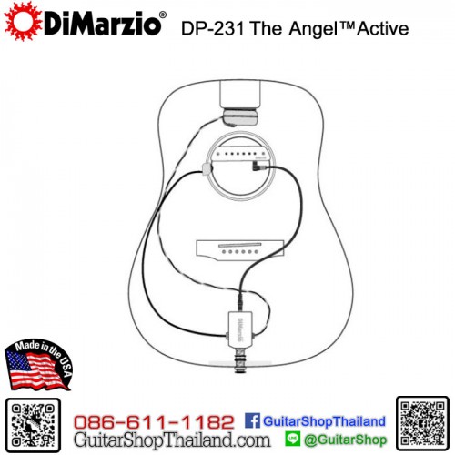 ปิ๊กอัพกีตาร์โปร่ง DiMarzio DP231 The Angel™ Active