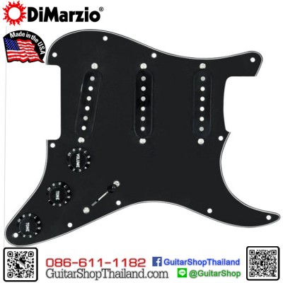 ปิ๊กอัพ DiMarzio Area™ Strat® Loaded Pickguard Black