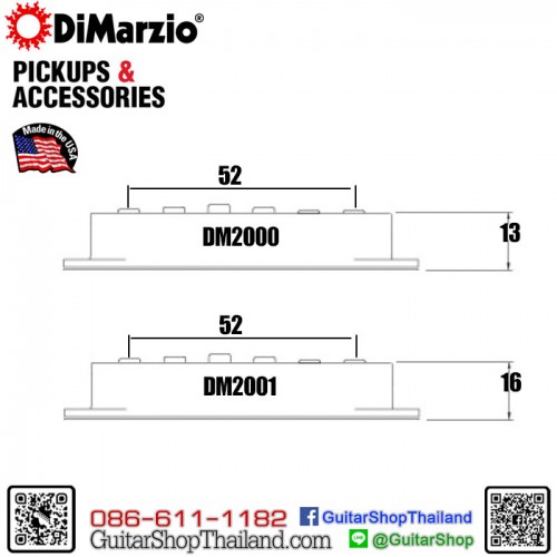 ฝาครอบปิ๊กอัพ DiMarzio® Single-Coil Yellow
