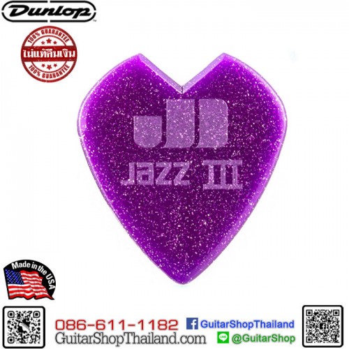ปิ๊ก Dunlop Kirk Hammett Jazz III 47-KH3NPS