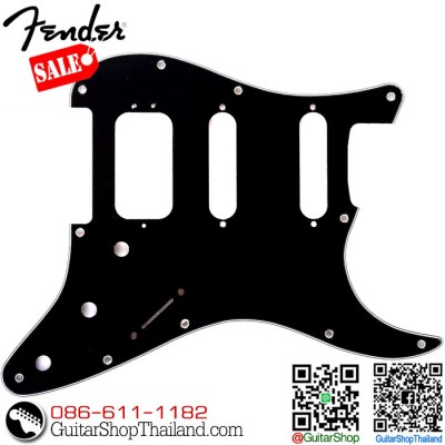 ปิ๊กการ์ด Fender Strat® HSS 11hole 3Ply Black