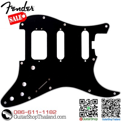 ปิ๊กการ์ด Fender Strat® HSS 11hole 3Ply  Black