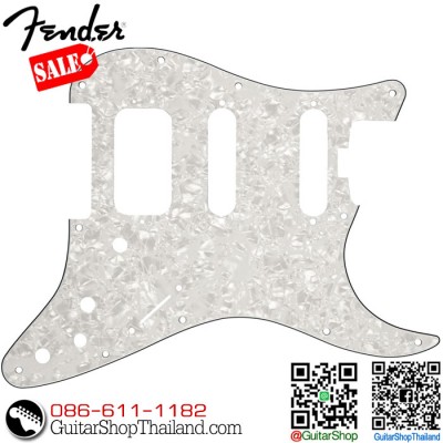 ปิ๊กการ์ด Fender Strat® HSS 11Hole 3Ply White Pearl