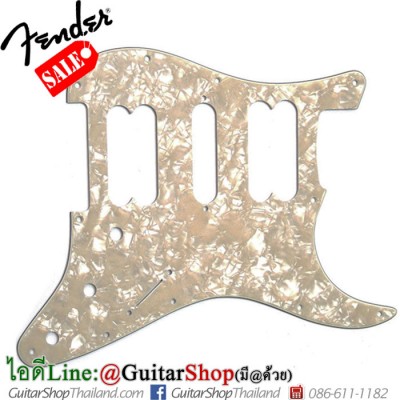 ปิ๊กการ์ด Fender Strat® HSH 11Hole 4Ply White Moto Pearl