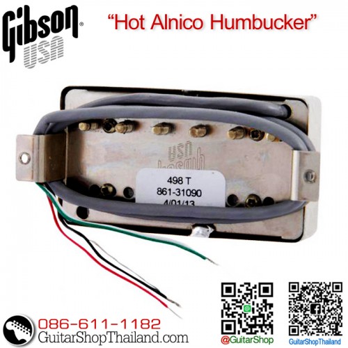ปิ๊กอัพ Gibson 498T Hot Alnico Bridge Nickel