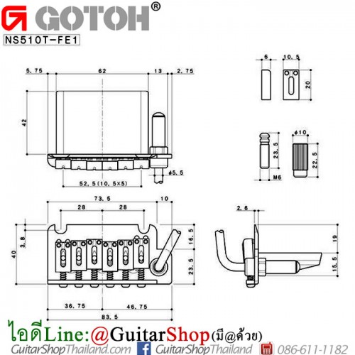 ชุดคันโยก GOTOH® NS510TS-FE1-GG 56/10.8