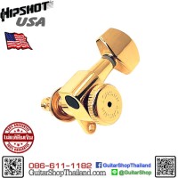 ลูกบิดล็อคสาย Hipshot 3+3 Grip-Lock™ Gold