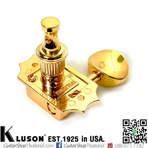 ลูกบิด Kluson®3L3R Vintage Oval Metal Knobs Gold