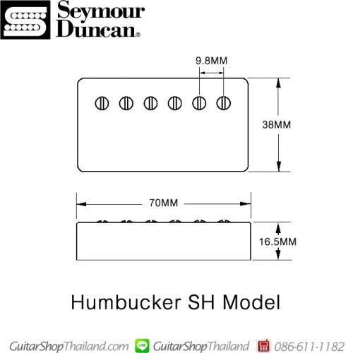 ปิ๊กอัพ Seymour Duncan® 59 SH-1Bridge Nickel(ตัดคอยล์ได้)