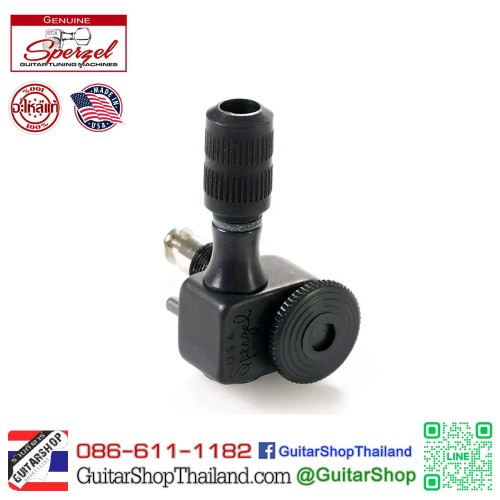 ลูกบิดล็อคสาย Sperzel 6inline Trim-Lok Staggered Knurled Black