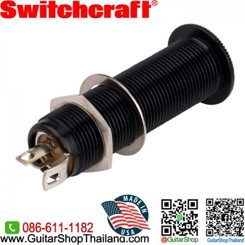 แจ็คหลอด Switchcraft® 3Pole Barrel Stereo Black แจ็คหลอด Switchcraft® 3Pole Barrel Stereo Black