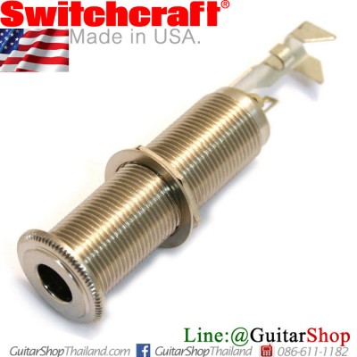 แจ็คหลอด Switchcraft® 3Pole Barrel Stereo Nickel