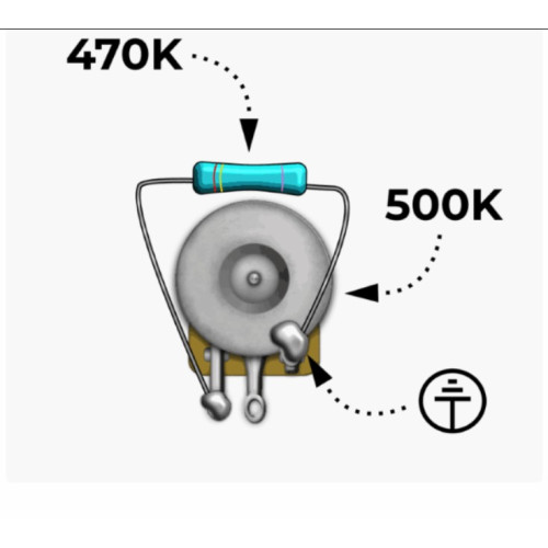โวลุ่ม Resistor 470kΩ สำหรับปิคอัพผสม HSS