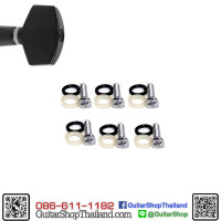 สกรูยึดใบลูกบิดกีตาร์พร้อมแหวน 12mm. สกรูยึดใบลูกบิดกีตาร์พร้อมแหวน 12mm.