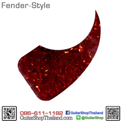 ปิ๊กการ์ดกีต้าร์โปร่ง Fender Style Tortoise Red