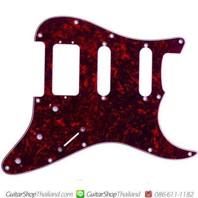 ปิ๊กการ์ด Strat®HSS 11Hole 3Ply Red Tortoise