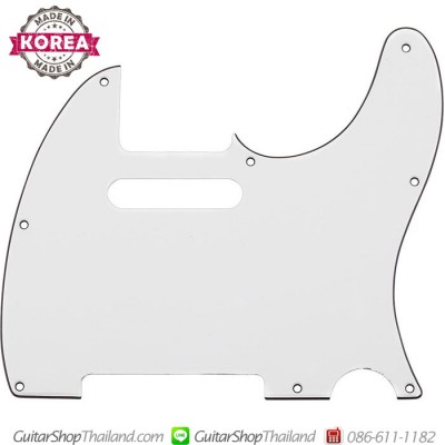 ปิ๊กการ์ด Tele®8Hole 3Ply White